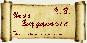 Uroš Buzganović vizit kartica